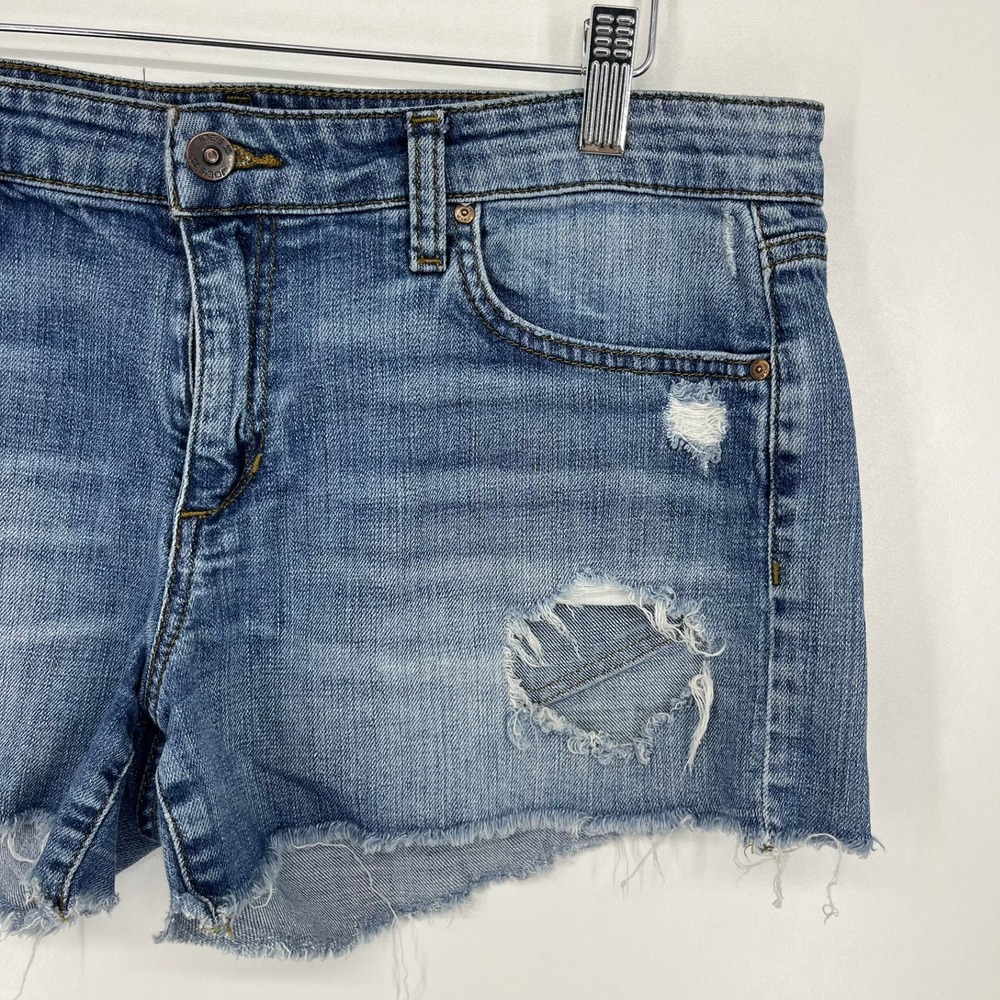 Joes Jeans Womens 32 Distressed Cut Off Denim Shorts Medium Wash Frayed Hem - Picture 10 of 13
